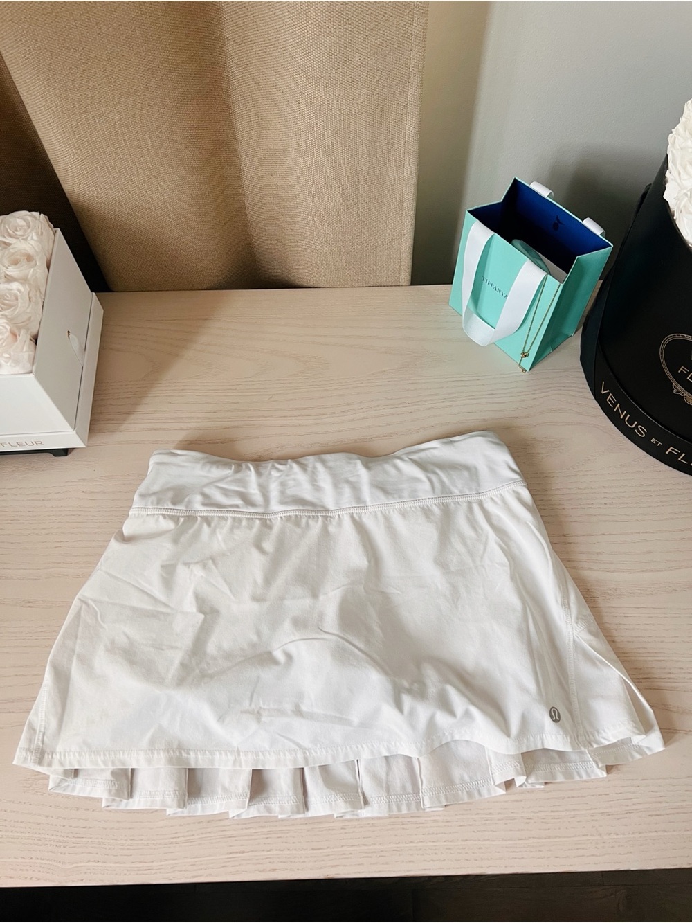 lululemon white pleated skort